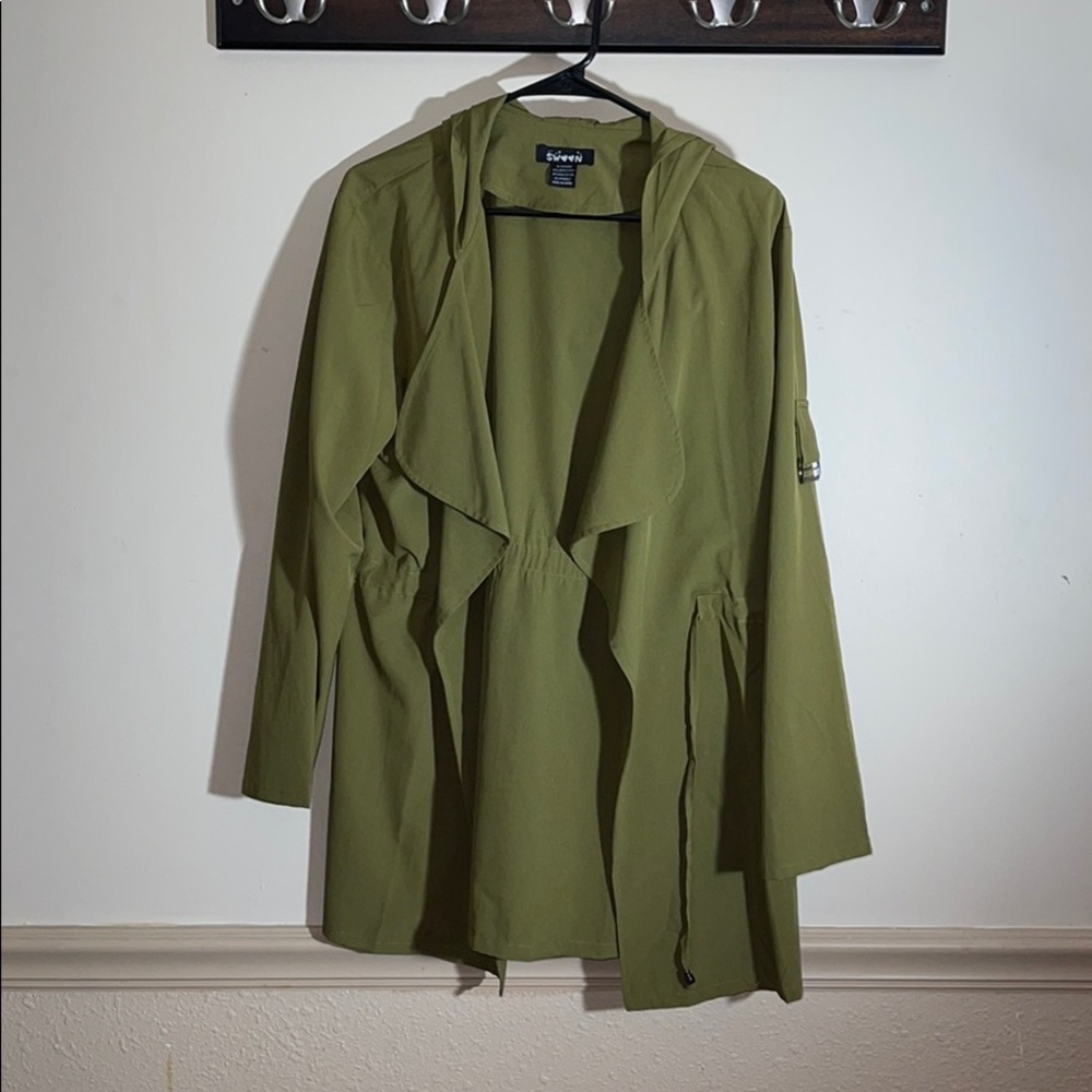 Olive green cardigan